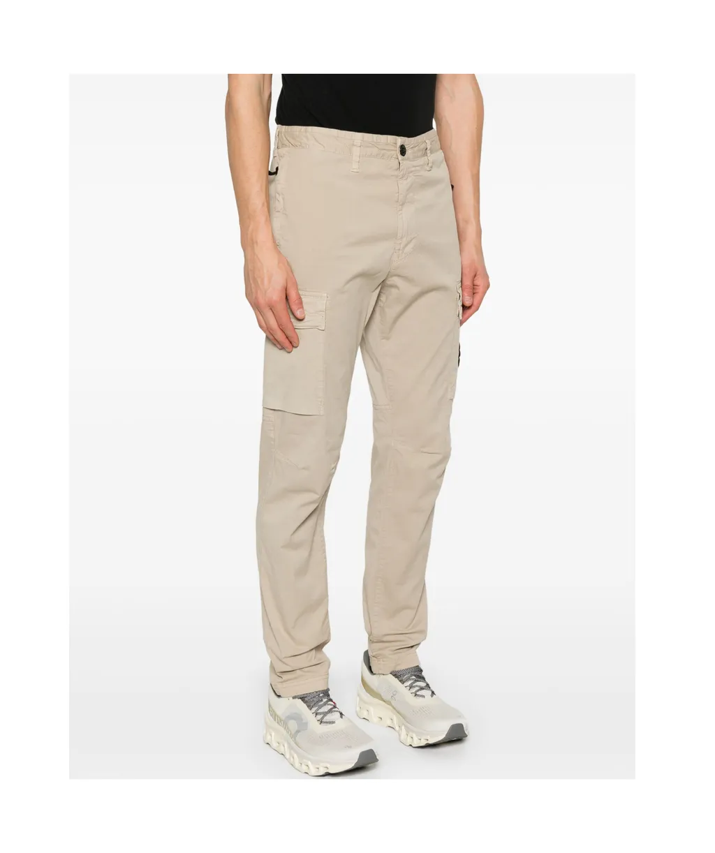 Stone Island Compass-Badge Tapered Cargo Trousers