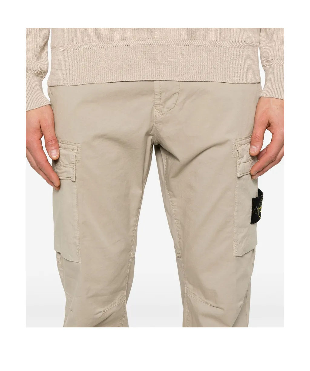 Stone Island Compass-Badge Tapered Cargo Trousers