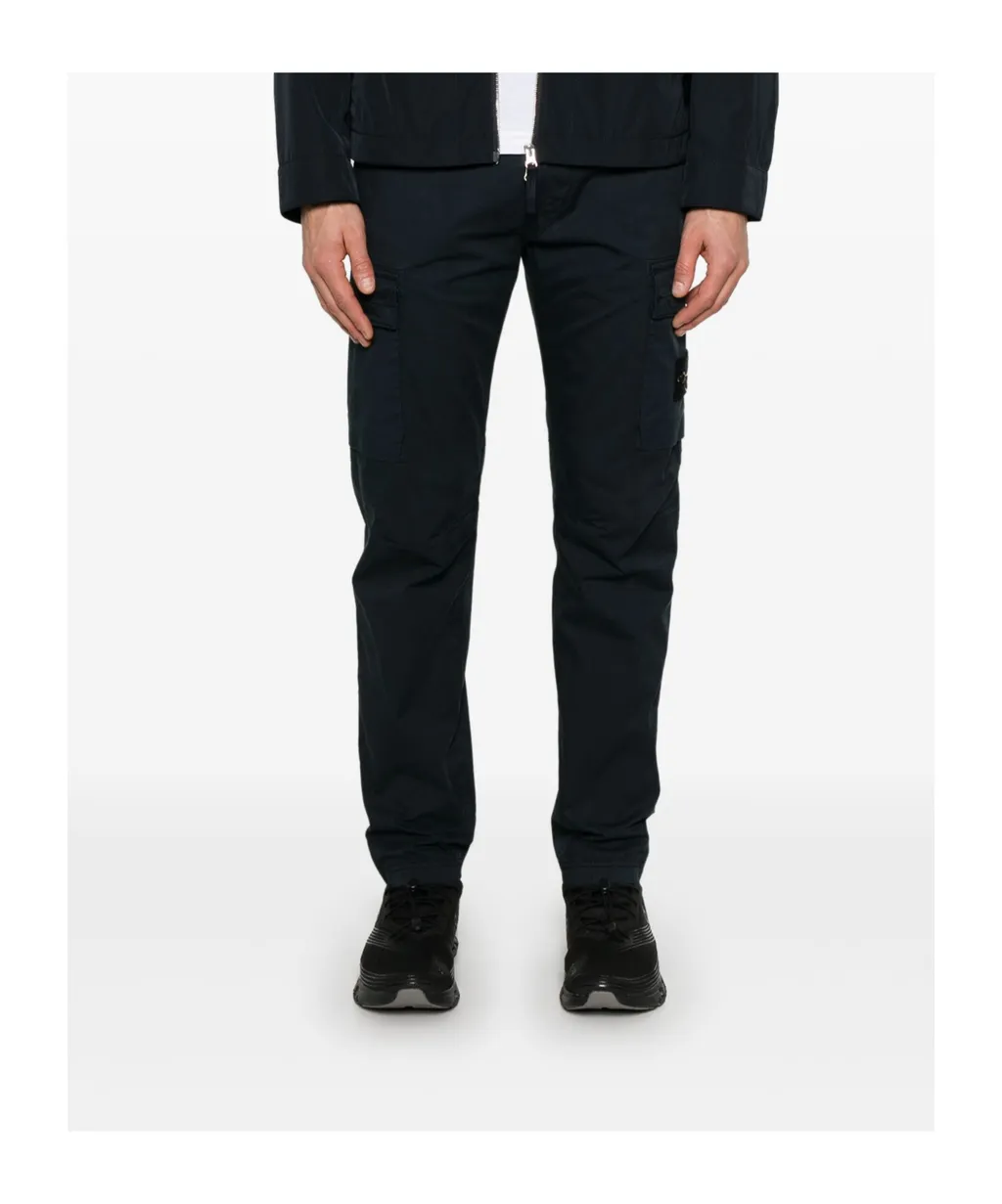 Stone Island Compass-Badge Tapered Cargo Trousers