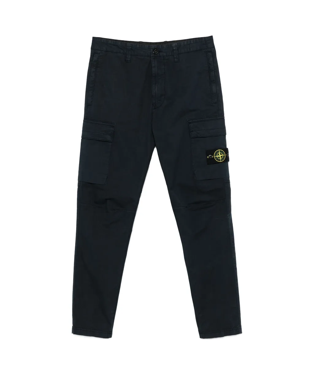Stone Island Compass-Badge Tapered Cargo Trousers