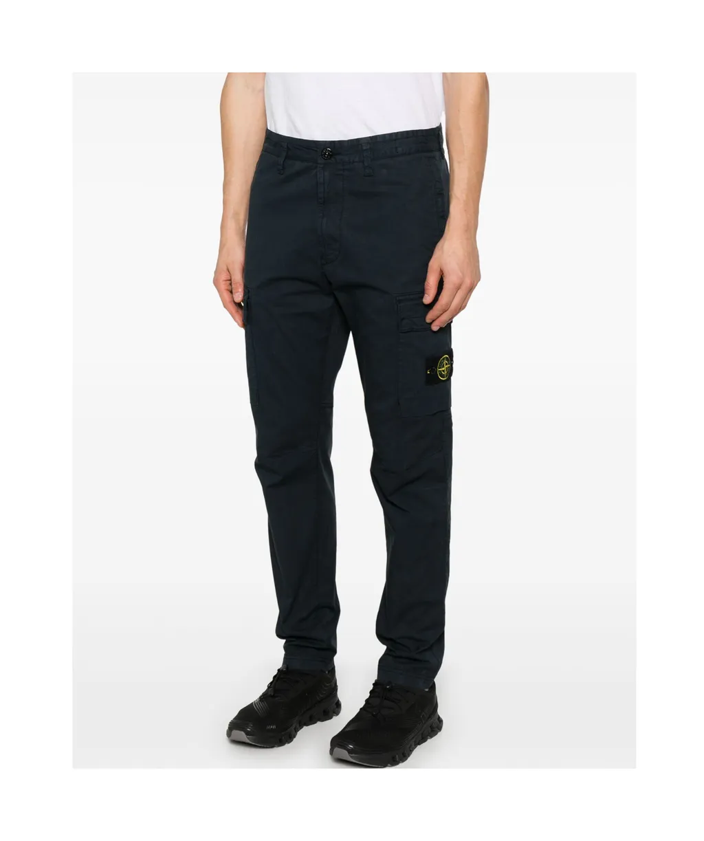 Stone Island Compass-Badge Tapered Cargo Trousers