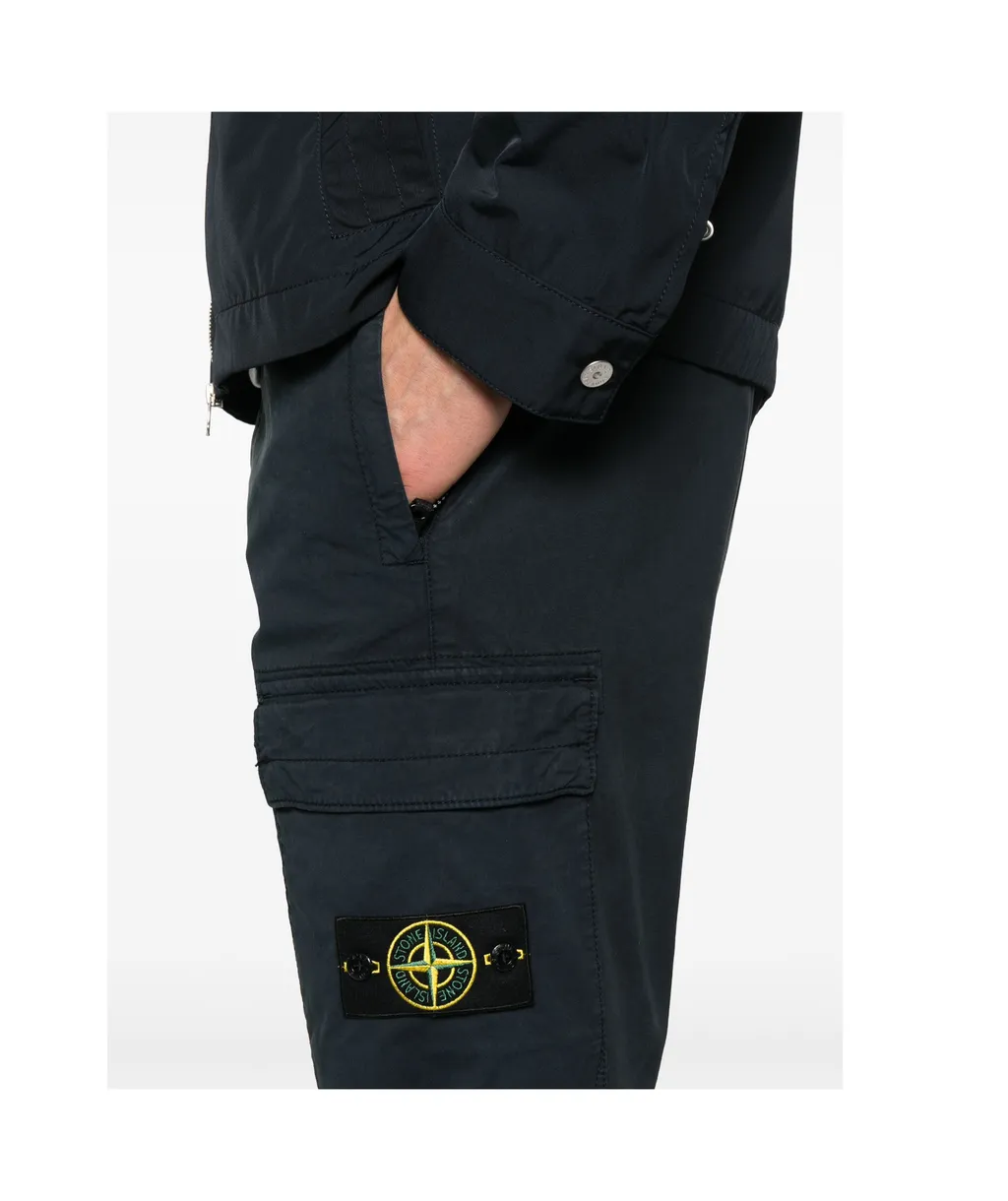 Stone Island Compass-Badge Tapered Cargo Trousers