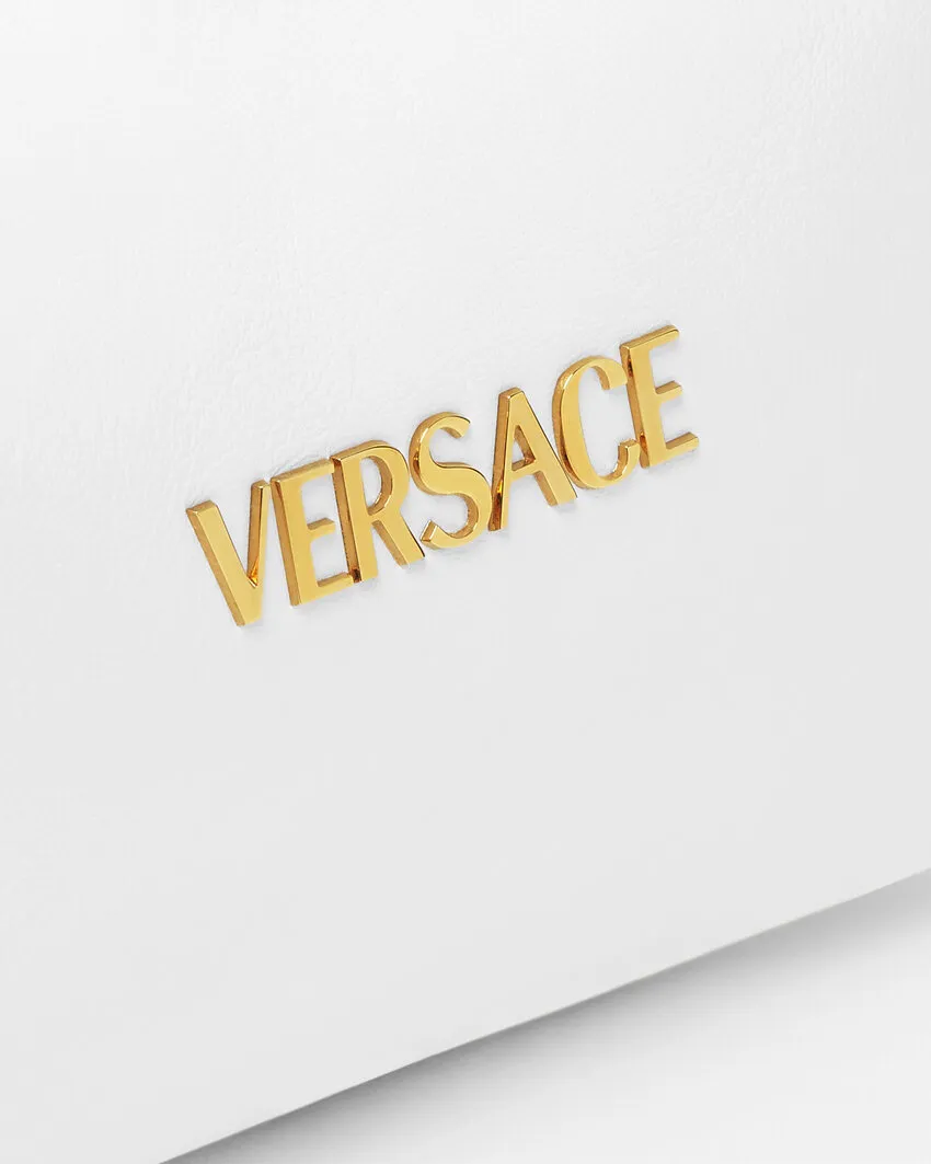Versace Logo Plaque Zipped Shoulder Bag