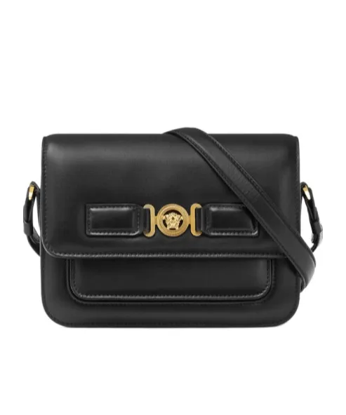 Versace Medusa Foldover Top Messenger Bag