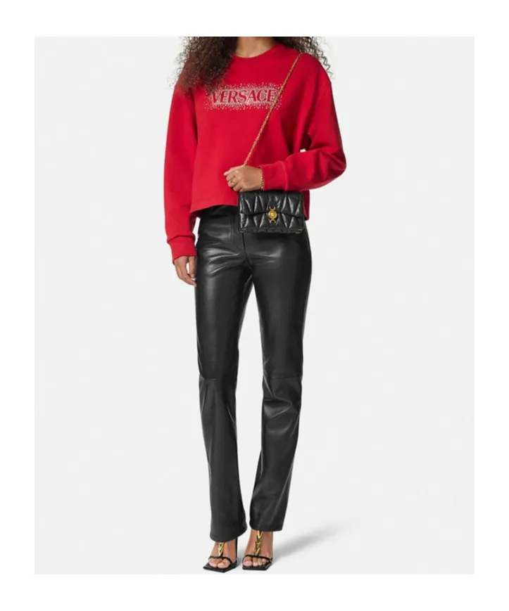 Versace Logo-Embellished Crewneck Sweatshirt