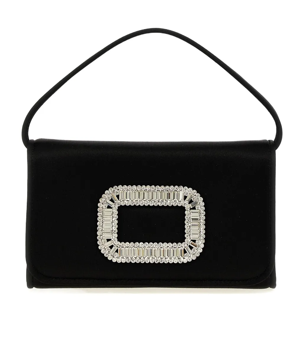 Roger Vivier Pilgrim Embellished Micro Satin Handbag