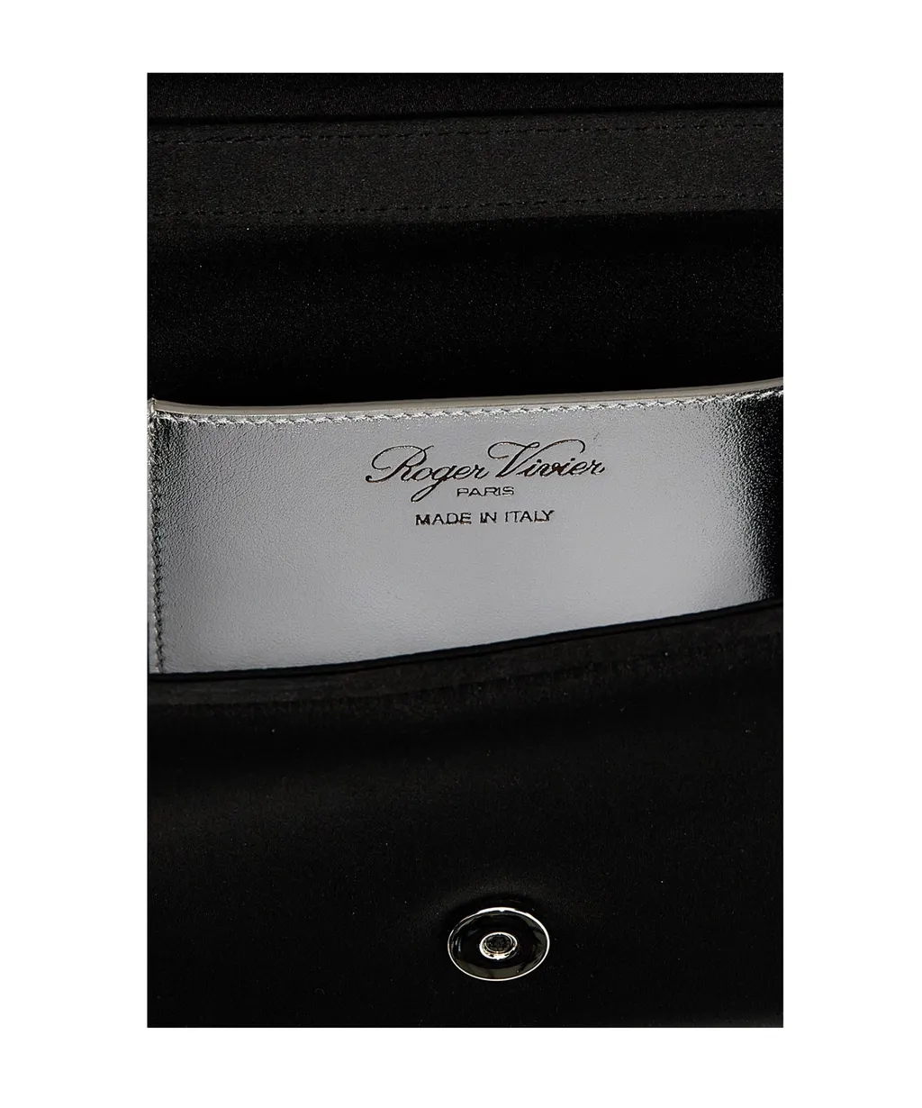 Roger Vivier Pilgrim Embellished Micro Satin Handbag