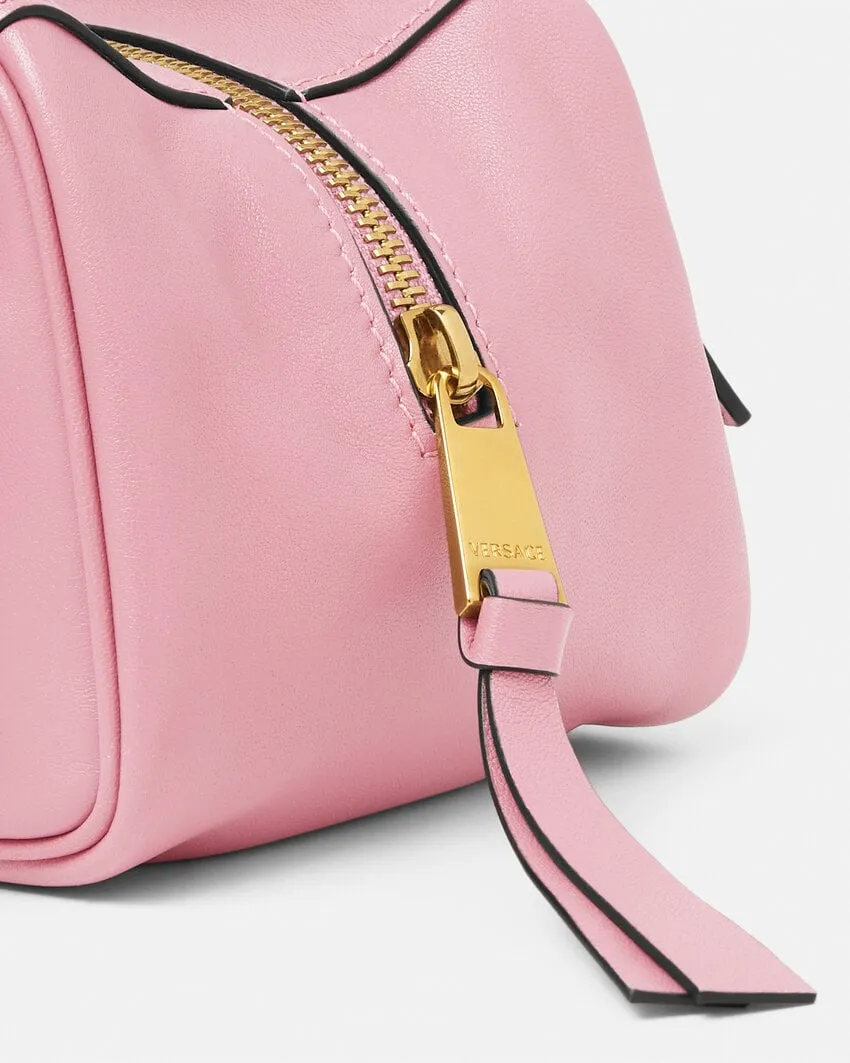 Versace Logo-Lettering Zipped Shoulder Bag