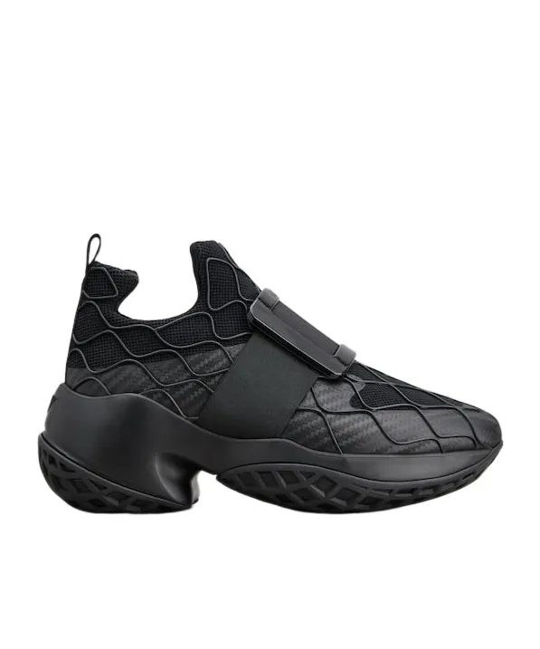 Roger Vivier Viv' Run Technical Lacquered Buckle Sneakers