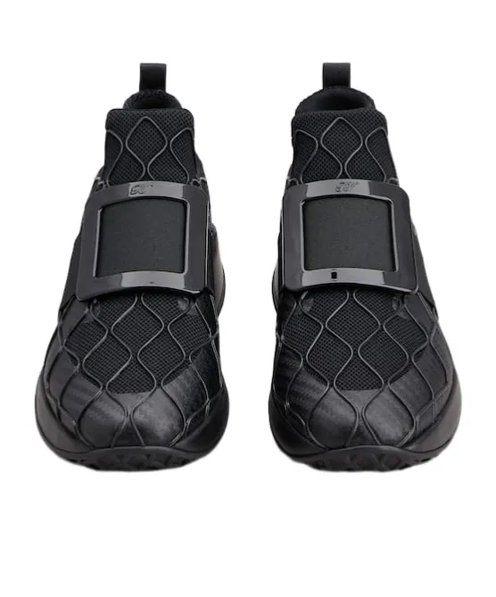 Roger Vivier Viv' Run Technical Lacquered Buckle Sneakers