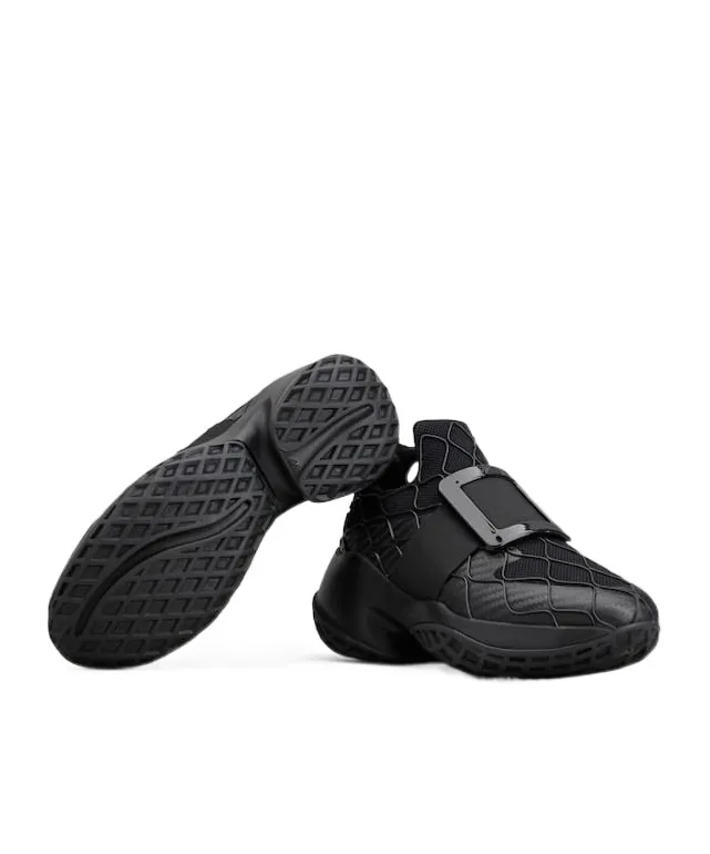 Roger Vivier Viv' Run Technical Lacquered Buckle Sneakers