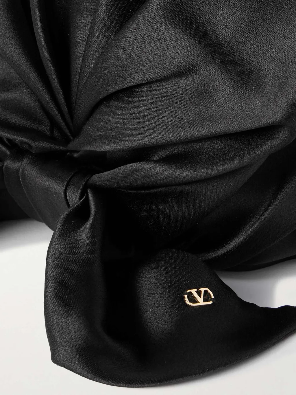 Valentino Logo Plaque Bow Detailed Head Scarf