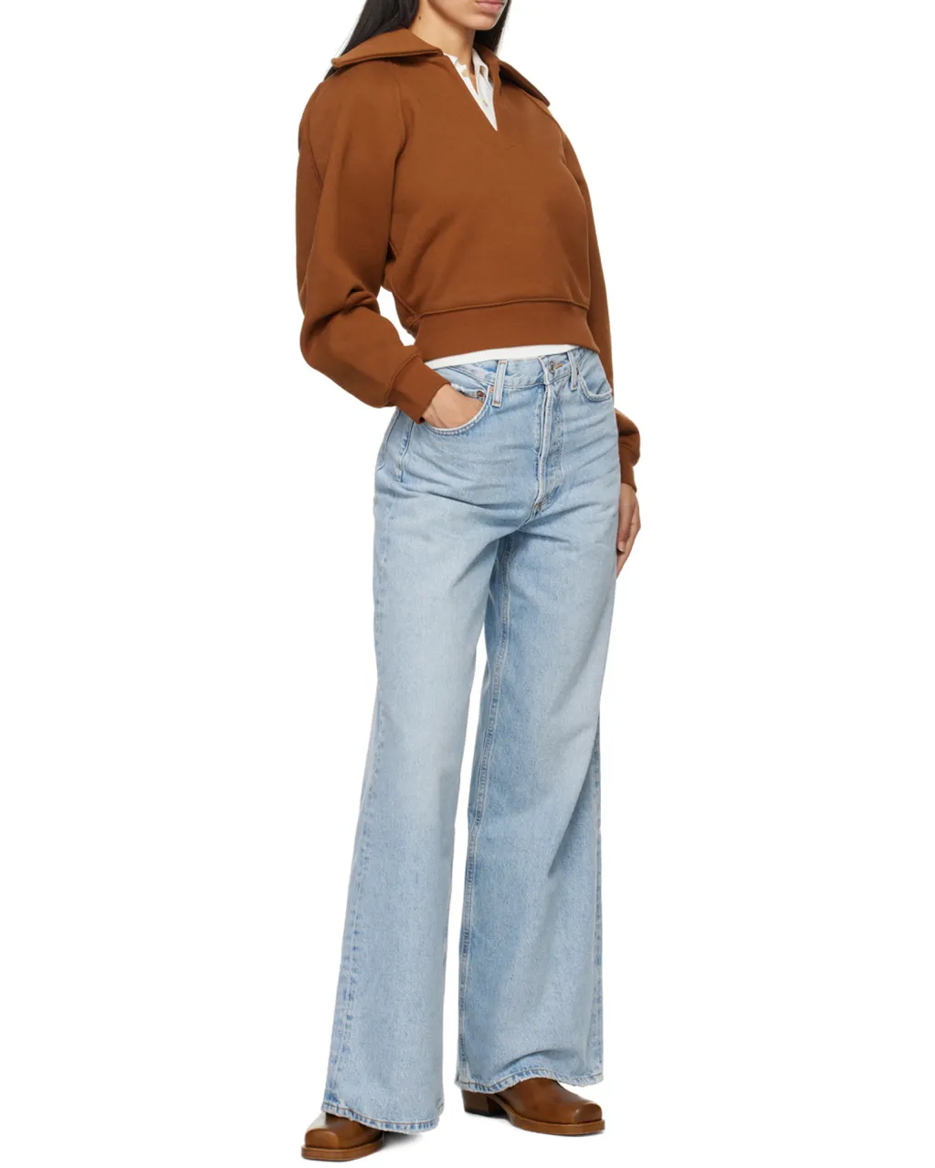 Agolde Dame High-Rise Wide Leg Jeans
