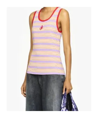 Jw Anderson Contrast Trim Striped Vest