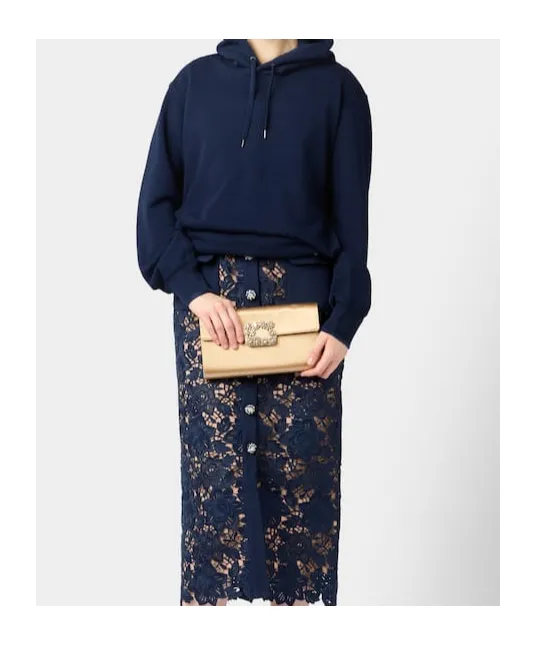 Roger Vivier Efflorescence Embellished Satin Clutch Bag