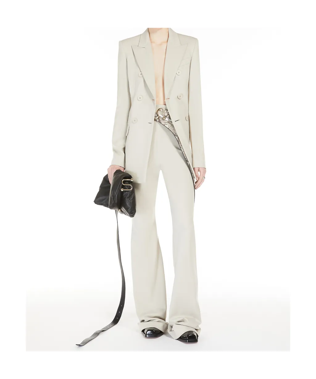High-Waisted Scuba Jersey Trousers