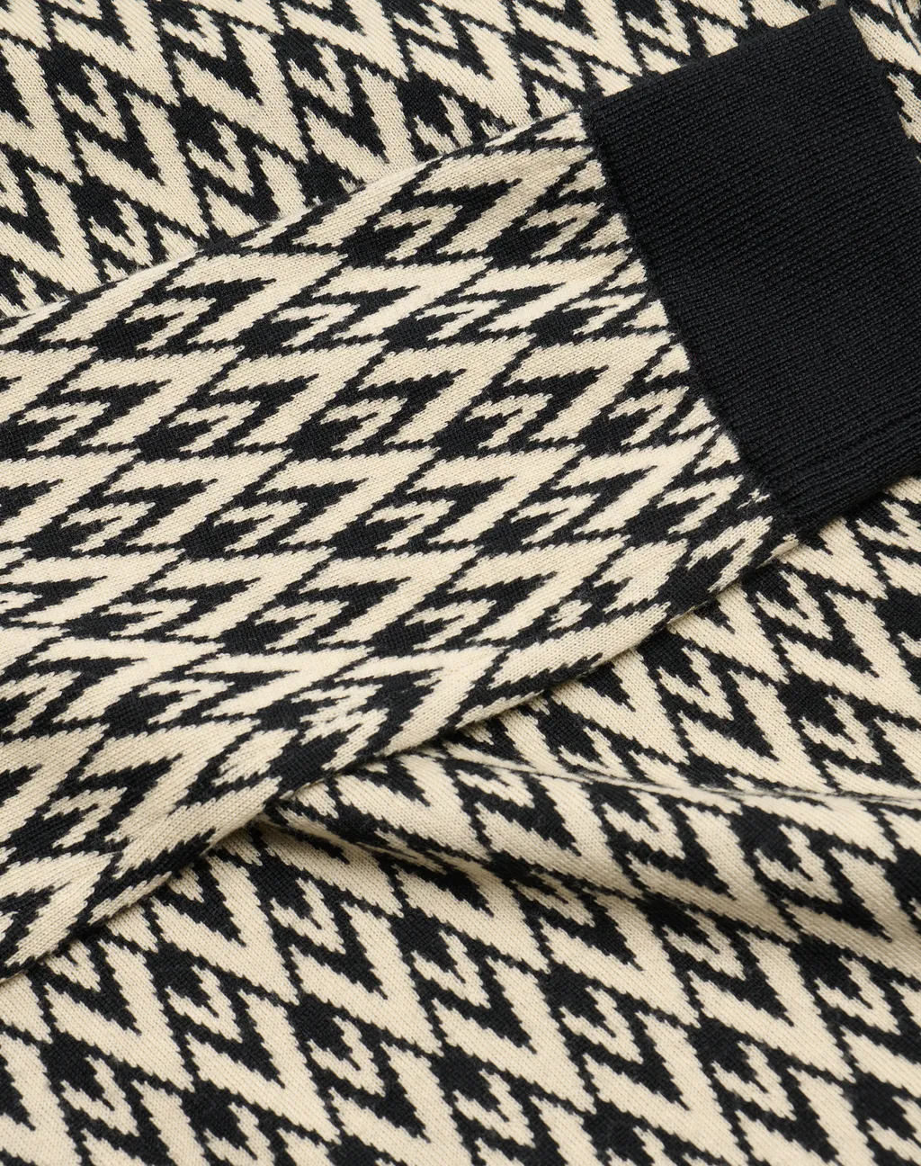 Crewneck Wool Jumper With Toute La V Jacquard Pattern