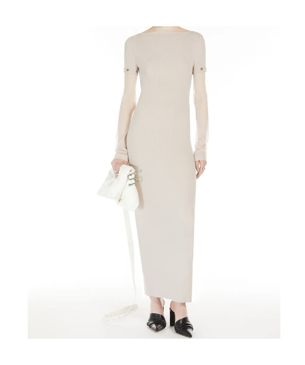 Stretch Viscose Long Dress