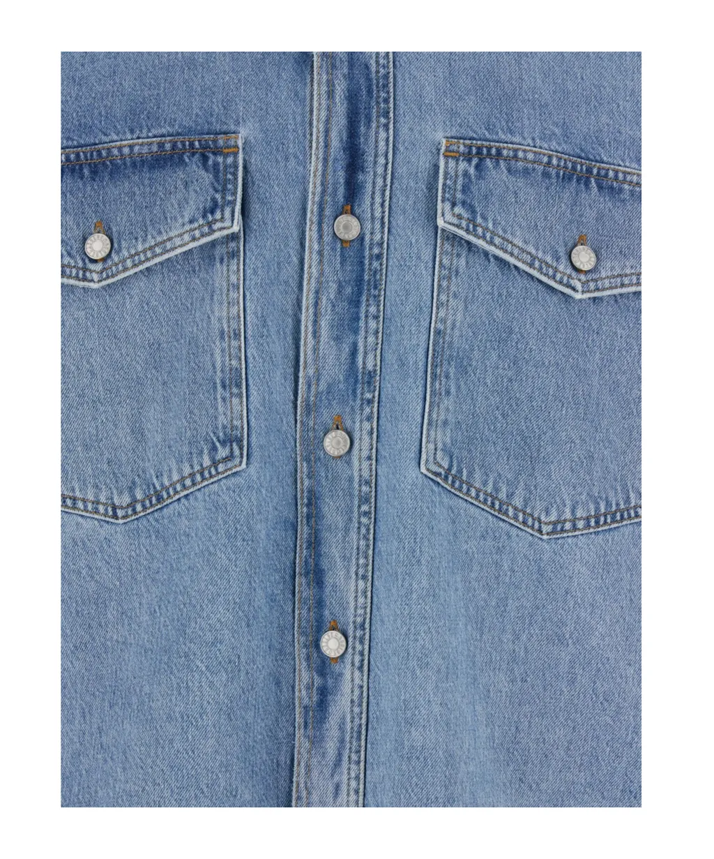 Long-Sleeved Denim Shirt