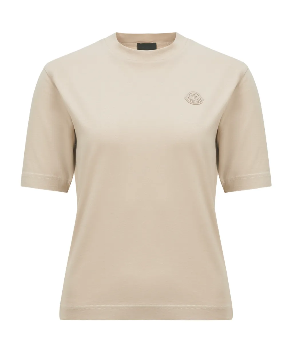 Silicone Logo Patch Cotton T-Shirt