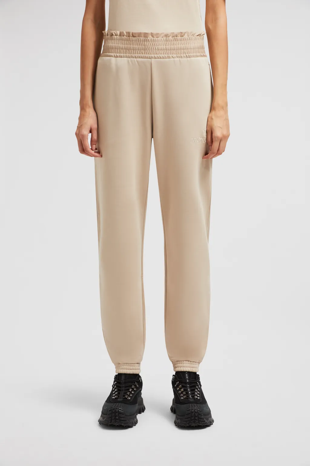 Moncler Logo Embroidered Elastic Waist Pants
