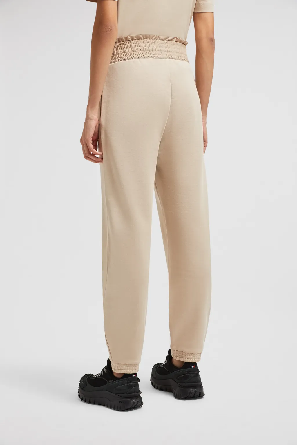 Moncler Logo Embroidered Elastic Waist Pants