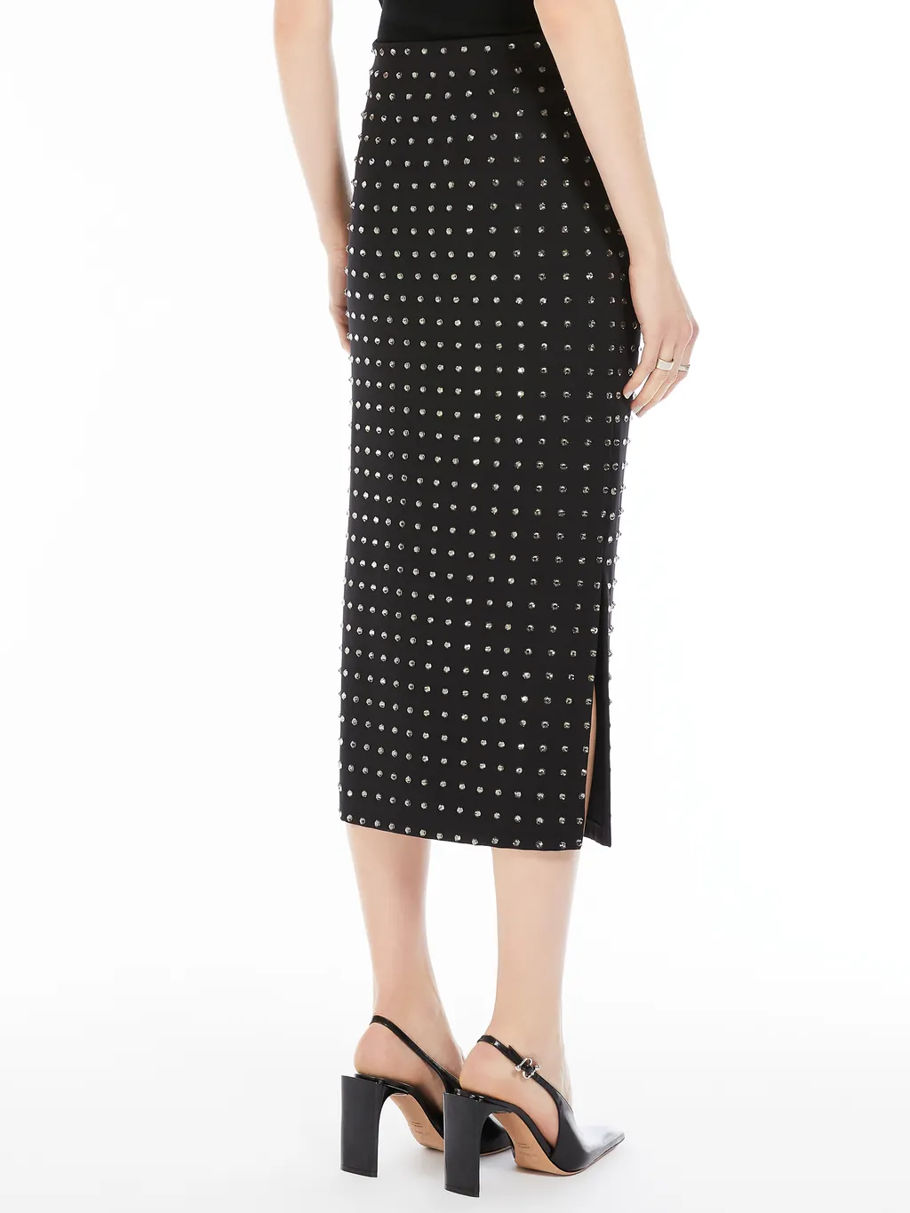 Sportmax Nome All-Over Embellished Midi Skirt