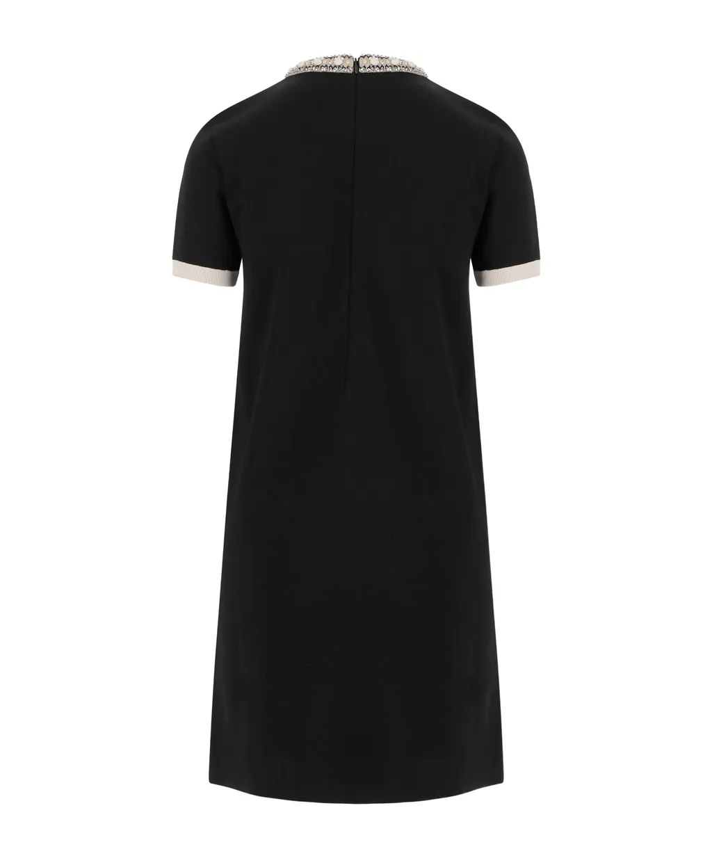 Valentino Garavani Short Sleeved Crewneck Mini Dress