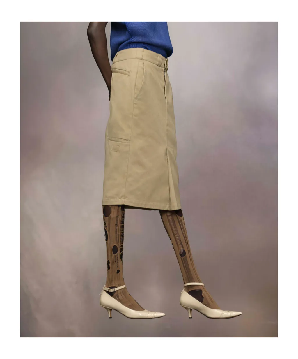 Maison Margiela Skater Chino Midi Skirt