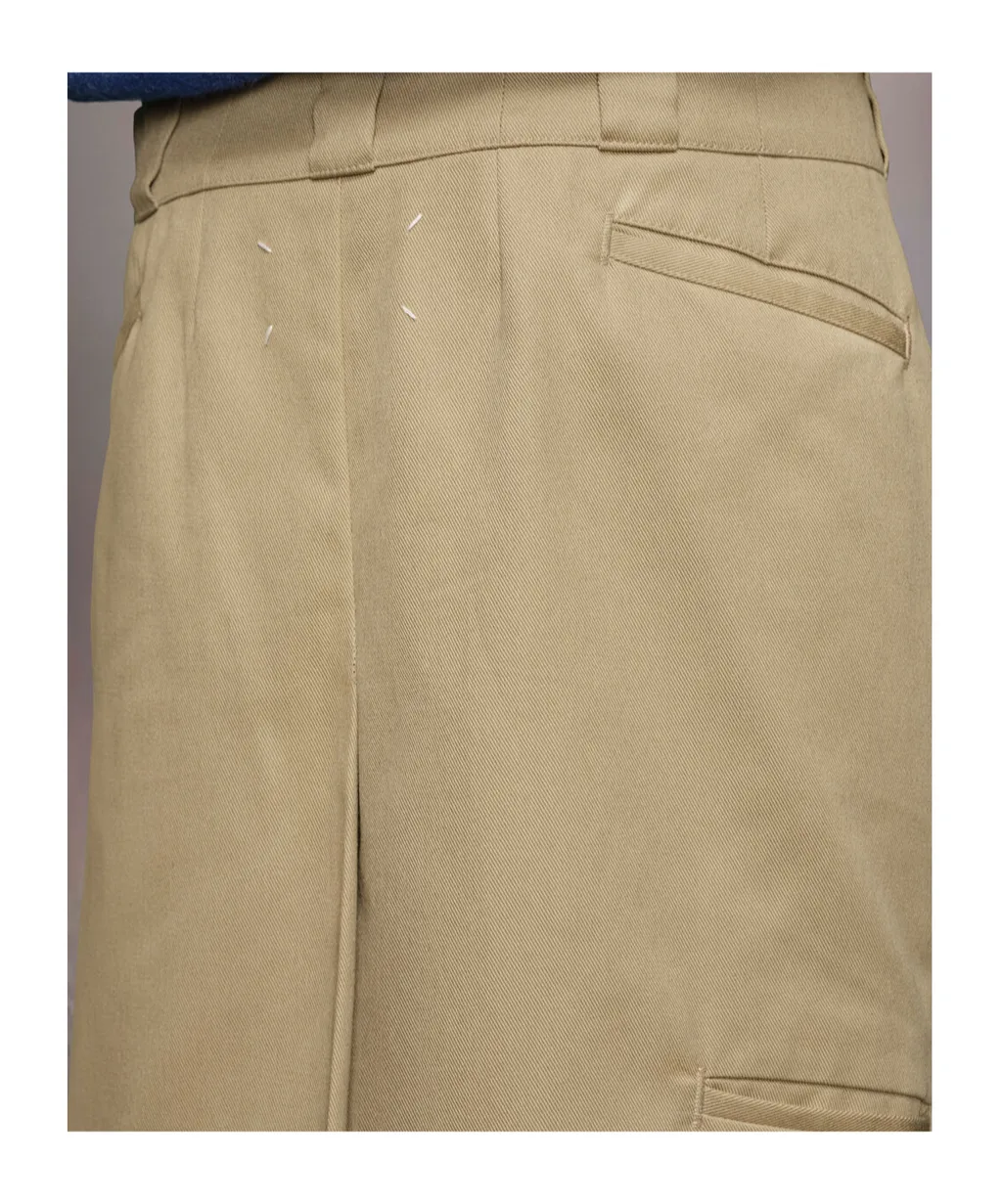 Maison Margiela Skater Chino Midi Skirt