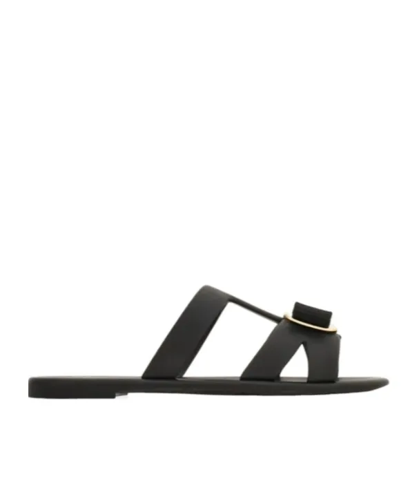 Ferragamo New Vara Plate Strappy Slides