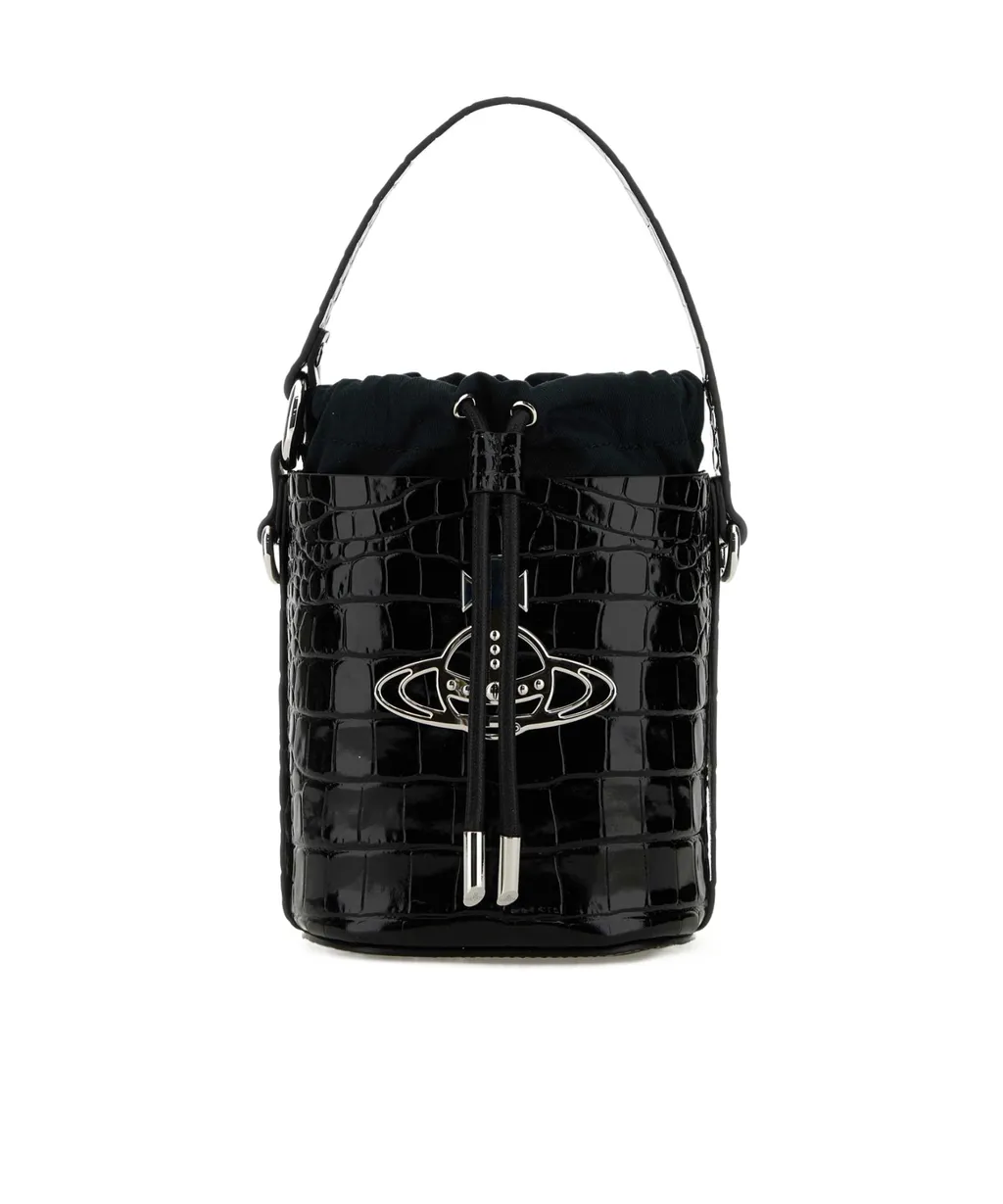 Vivienne Westwood Daisy Orb Plaque Drawstring Bucket Bag