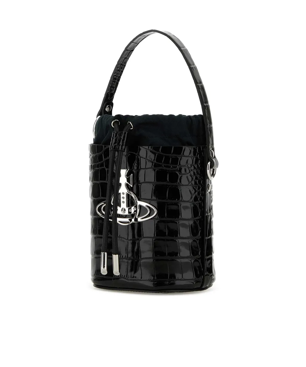 Vivienne Westwood Daisy Orb Plaque Drawstring Bucket Bag