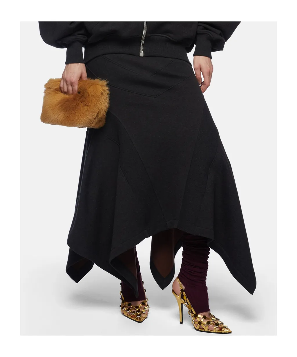 The Attico Asymmetric Midi Skirt