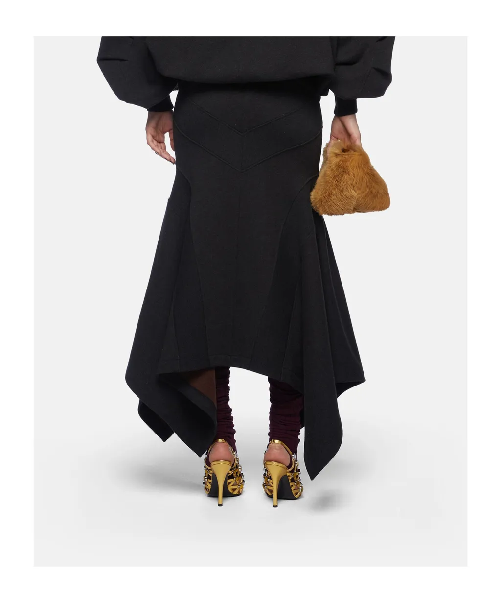 The Attico Asymmetric Midi Skirt