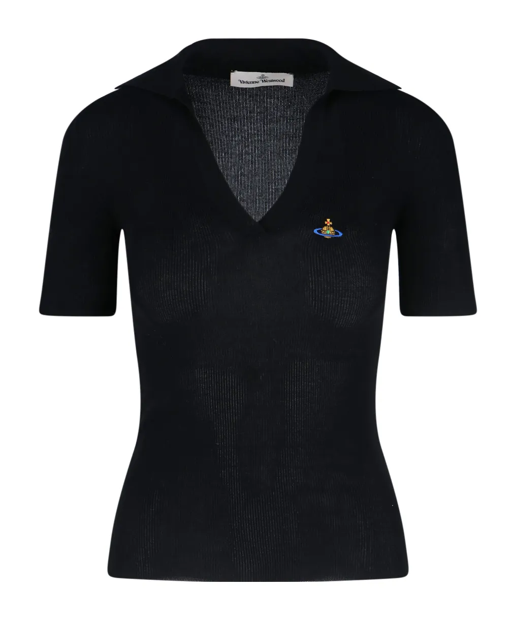 Vivienne Westwood Orb Embroidered Knit Top