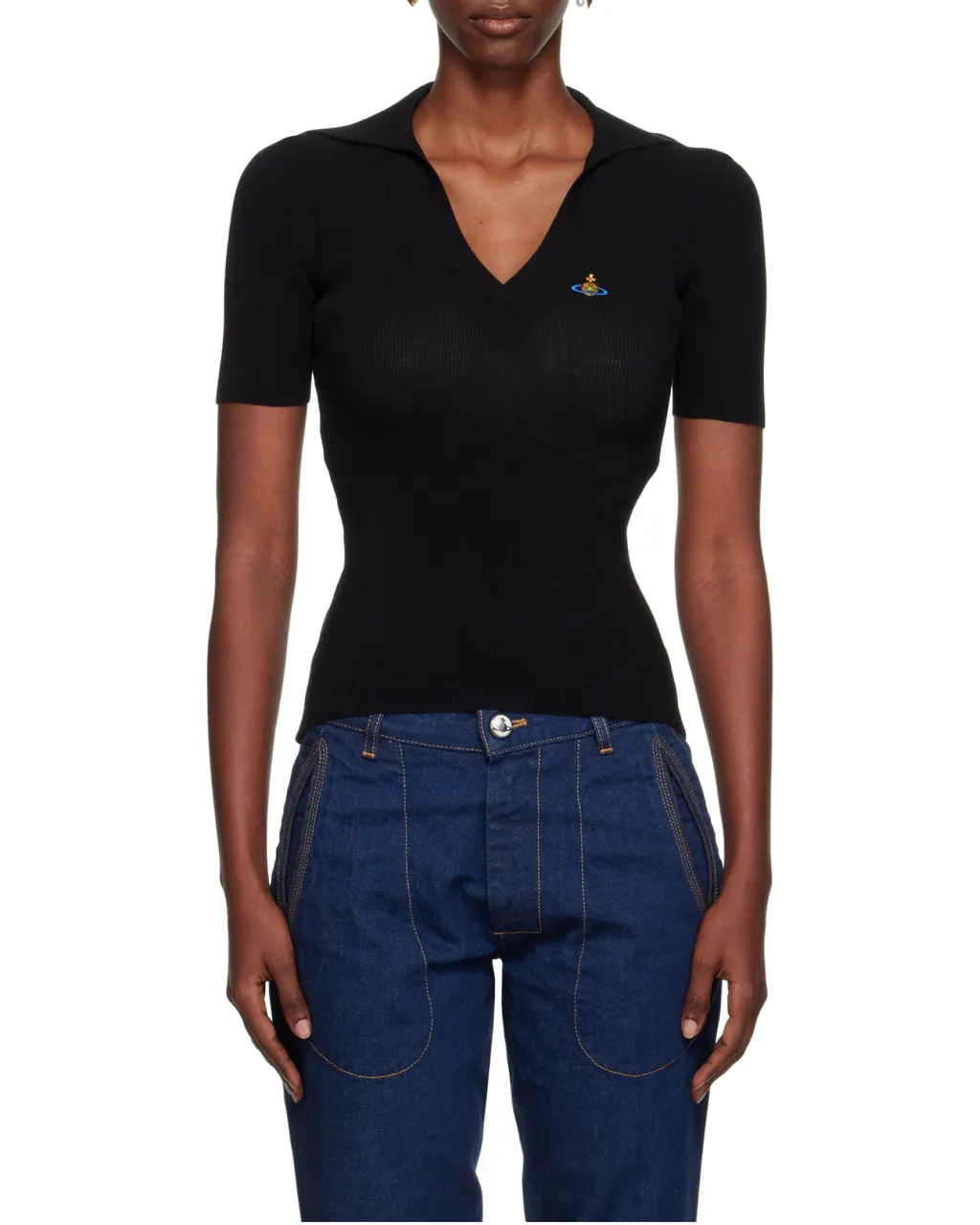 Vivienne Westwood Orb Embroidered Knit Top