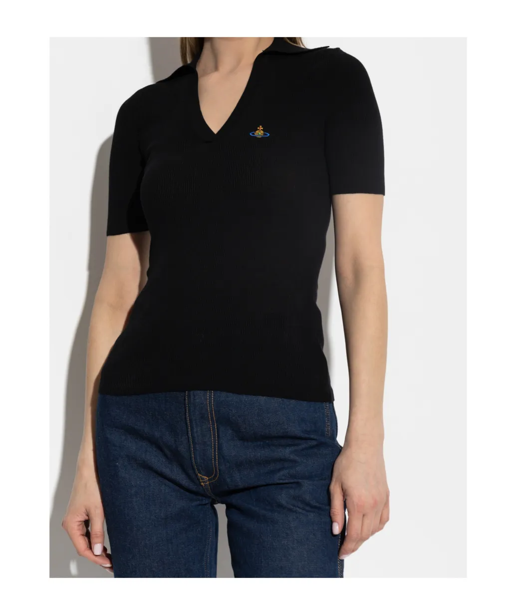 Vivienne Westwood Orb Embroidered Knit Top