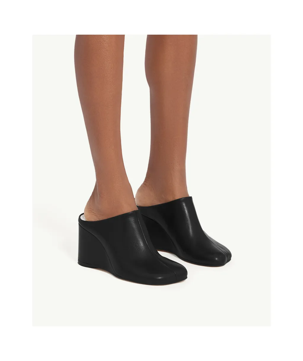 Mm6 Maison Margiela Asymmetric Toe Wedge Mules