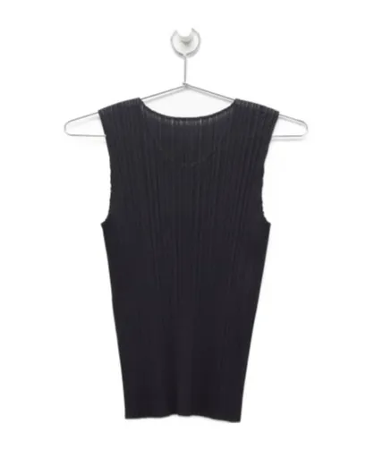 Pleats Please Issey Miyake Crewneck Sleeveless Top