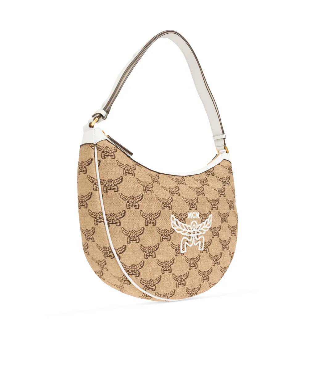 Mcm Logo Printed Shoulder Bag