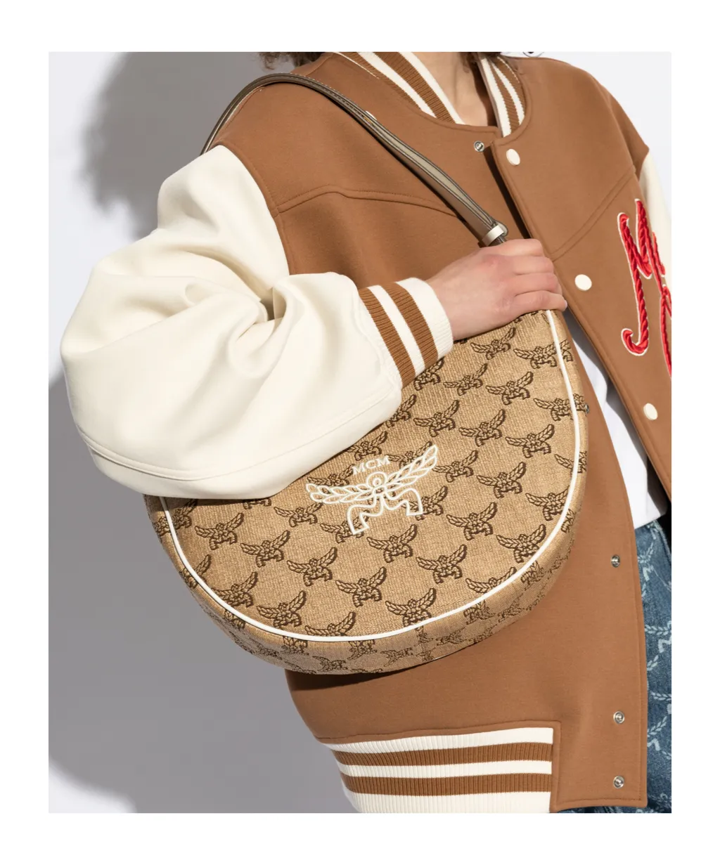 Mcm Logo Printed Shoulder Bag