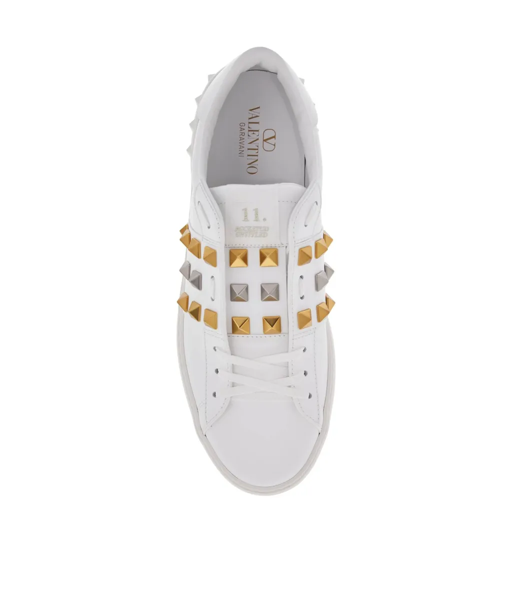 Valentino Garavani Rockstud Untitled Lace-Up Sneakers
