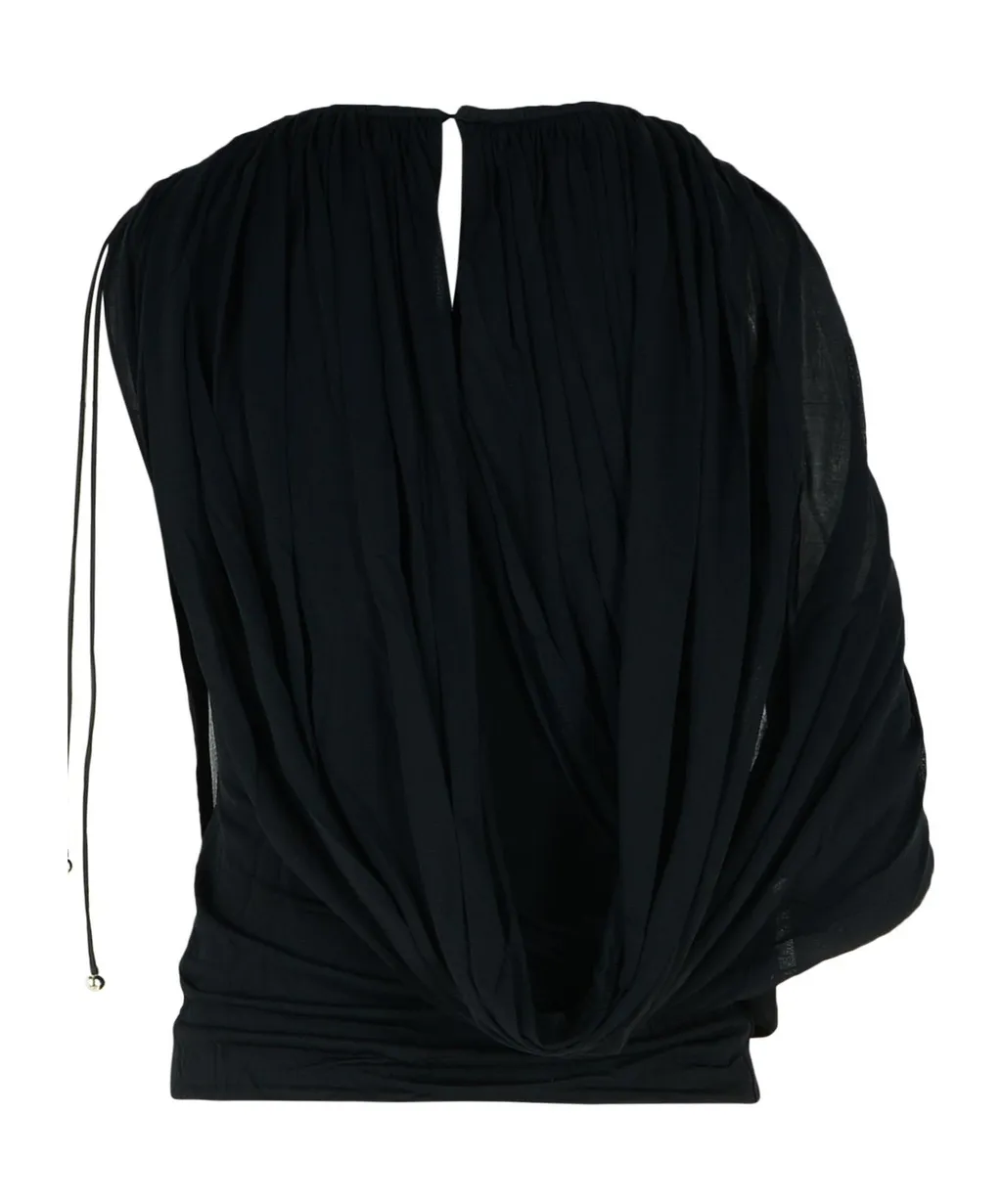 Lanvin Draped Pleated Top