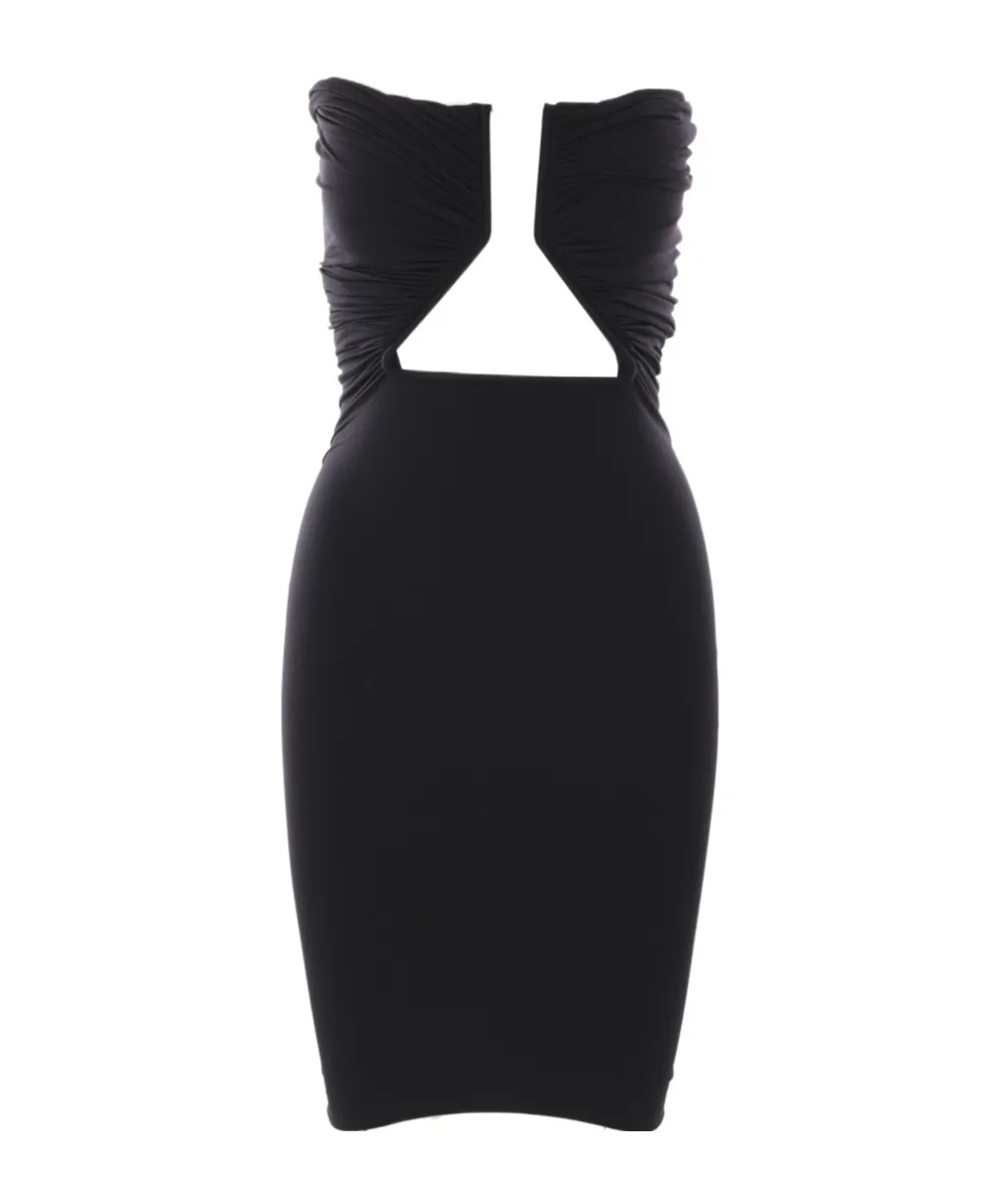 Rick Owens Prong Strapless Mini Dress
