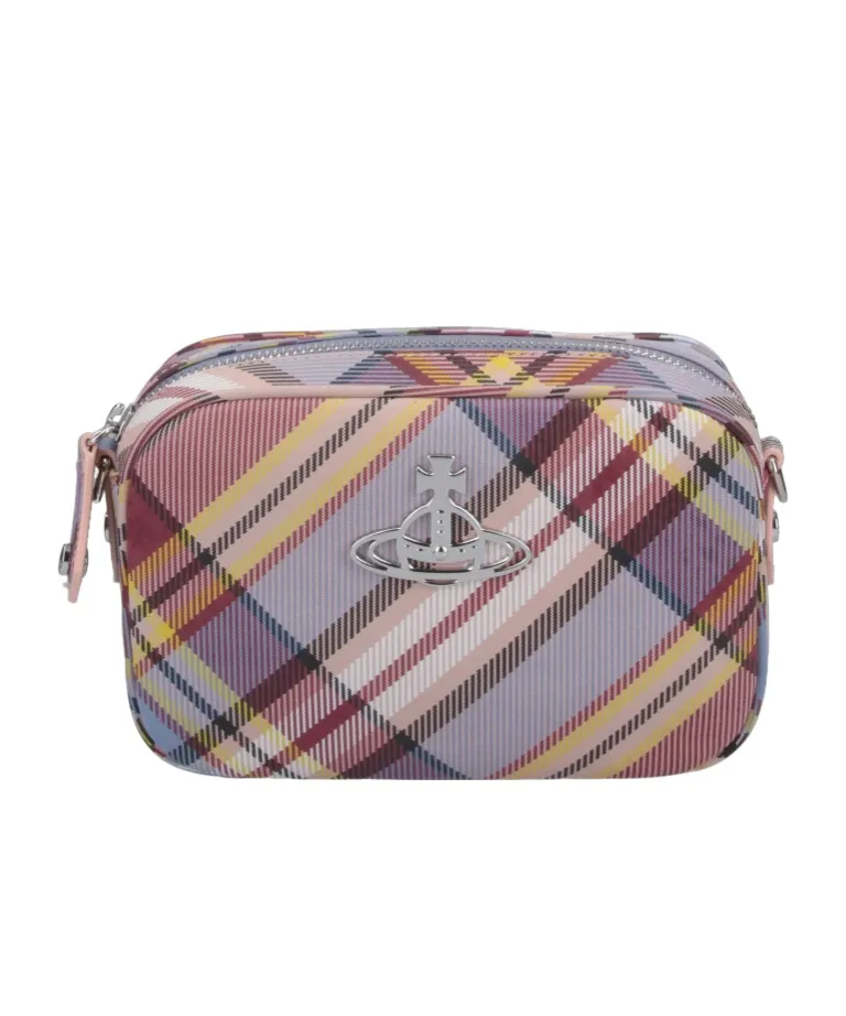 Vivienne Westwood Logo Plaque Checked Crossbody Bag