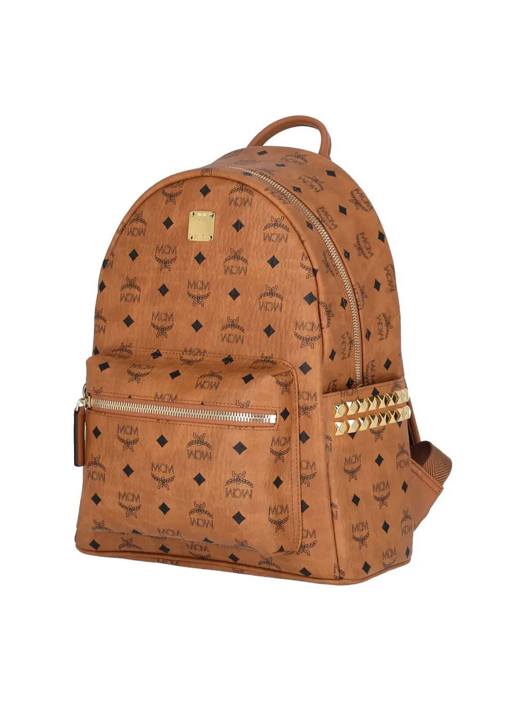 Mcm All-Over Logo-Printed Zipped Backpack