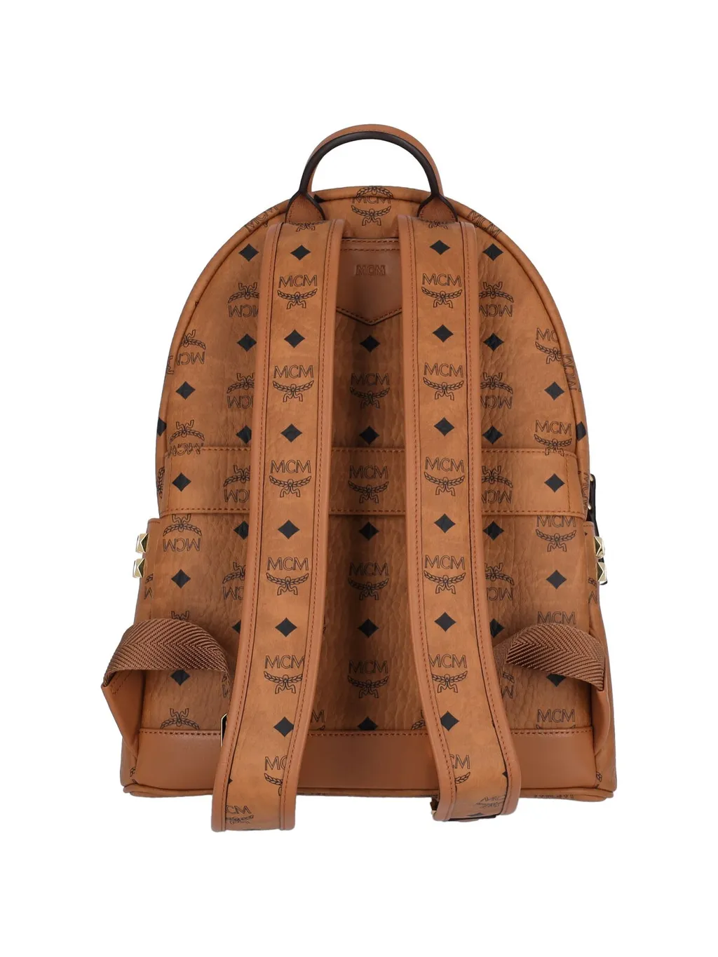 Mcm All-Over Logo-Printed Zipped Backpack