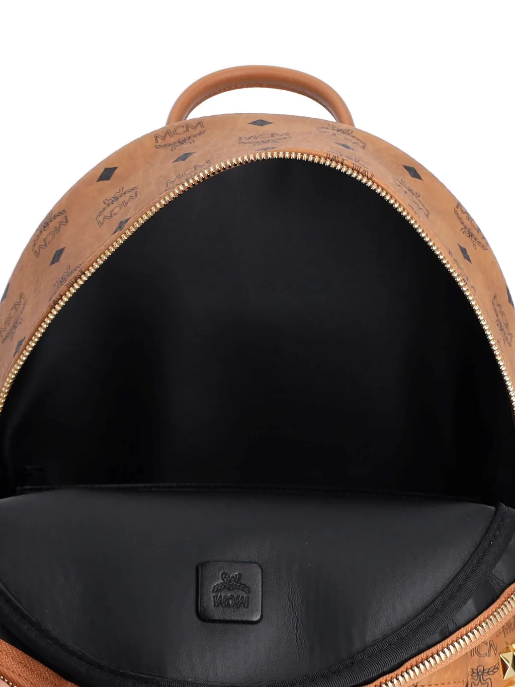 Mcm All-Over Logo-Printed Zipped Backpack