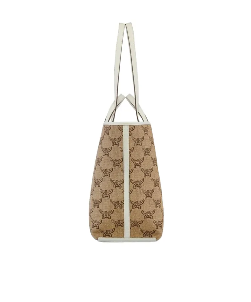 Mcm Monogrammed Logo Detailed Tote Bag